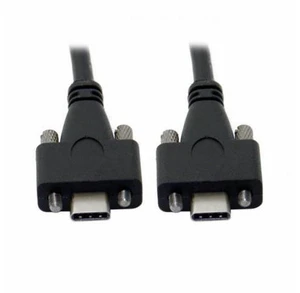 USB 3.1 Type-C Dual M2 Screws Locking to Locking USB-C 10Gbps Data Cable Panel Mount Type USB 3.1 Type-C Dual M2 Screws Locking to Locking USB-C 10Gbps Data Cable Panel Mount Type