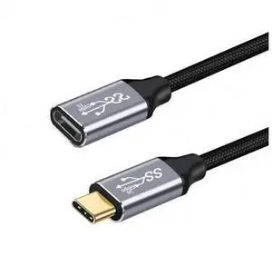 USB-C USB 3.1 Type-C Male to Female Extension Data Cable 10Gbps 100W with Sleeve for Laptop Phone USB-C USB 3.1 Type-C Male to Female Extension Data Cable 10Gbps 100W with Sleeve for Laptop Phone