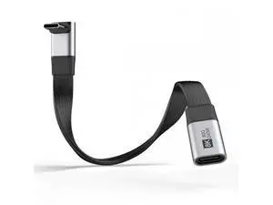 USB5.0 80Gbps Flat Slim FPC Male to Female Extension Cable Up Angled 90 Degree 240W 16K 8K 60Hz 5K Compatible with 40Gbps USB4.0 Thunderbolt3/4/5 (20cm) USB5.0 80Gbps Flat Slim FPC Male to Female Extension Cable Up Angled 90 Degree 240W 16K 8K 60Hz 5K Compatible with 40Gbps USB4.0 Thunderbolt3/4/5 (20cm)