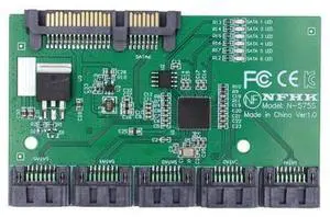 HKCY SATA 3.0 6Gbps 1 to 5 Splitter Ports HUB Adapter Converter PM Multiplier Port Selector JMB575 HKCY SATA 3.0 6Gbps 1 to 5 Splitter Ports HUB Adapter Converter PM Multiplier Port Selector JMB575