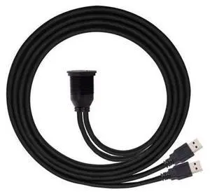 SM 1m Waterproof Dual USB 3.0 Extension AUX Flush Mount Car Mount Extension Cable for Dashboard Panel SM 1m Waterproof Dual USB 3.0 Extension AUX Flush Mount Car Mount Extension Cable for Dashboard Panel