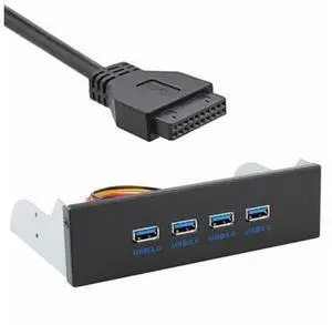 USB 3.0 HUB 4 Ports Front Panel to Motherboard 20Pin Connector Cable 5Gbps for 5.25" CD-ROM Bay USB 3.0 HUB 4 Ports Front Panel to Motherboard 20Pin Connector Cable 5Gbps for 5.25" CD-ROM Bay