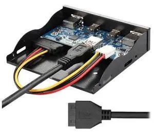 SM USB-C & USB 3.0 HUB 4 Ports Front Panel to Motherboard 20Pin Connector Cable for 3.5" Floppy Bay SM USB-C & USB 3.0 HUB 4 Ports Front Panel to Motherboard 20Pin Connector Cable for 3.5" Floppy Bay