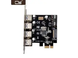 4 Ports PCI-E to USB 3.0 HUB PCI Express Expansion Card Adapter 5Gbps for Motherboard U3-038 4 Ports PCI-E to USB 3.0 HUB PCI Express Expansion Card Adapter 5Gbps for Motherboard U3-038