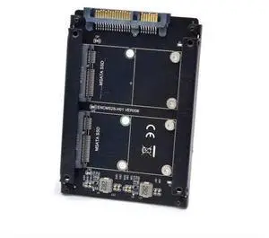 HKCY Dual MSATA Mini-SATA SSD Card JBOD Raid0 Span Bridge to 2.5inch SATA Combo HDD Disk Drive Enclosure HKCY Dual MSATA Mini-SATA SSD Card JBOD Raid0 Span Bridge to 2.5inch SATA Combo HDD Disk Drive Enclosure