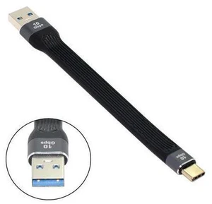 HKCY UC-036-0.13M 10Gbps USB 3.1 Type C Male to USB3.0 Type A Male Flat Slim FPC Data Cable for LaptopPhone HKCY UC-036-0.13M 10Gbps USB 3.1 Type C Male to USB3.0 Type A Male Flat Slim FPC Data Cable for LaptopPhone
