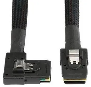 HKCY SF-082-RI Ultra Slim Flat Right Angled 90 Degree Mini SAS 36pin SFF-8087 to 8087 Data Raid Cable 80cm HKCY SF-082-RI Ultra Slim Flat Right Angled 90 Degree Mini SAS 36pin SFF-8087 to 8087 Data Raid Cable 80cm