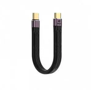 HKCY UC-002-0.13M Type-C USB-C Male to Male USB4 40Gbps 100W 8K Flat Slim FPC Data Cable for LaptopPhone 13cm HKCY UC-002-0.13M Type-C USB-C Male to Male USB4 40Gbps 100W 8K Flat Slim FPC Data Cable for LaptopPhone 13cm
