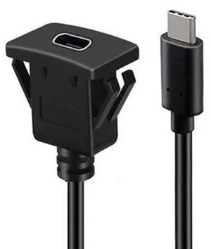 HKCY UC-021-1.0M Waterproof Dustproof USB-C Type-C USB 3.1 10Gbps Extension Flush Car Latch Mount Extension Cable for Dashboard Panel HKCY UC-021-1.0M Waterproof Dustproof USB-C Type-C USB 3.1 10Gbps Extension Flush Car Latch Mount Extension Cable for Dashboard Panel