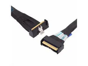 PCI-E 5.0 Mini Cool Edge IO MCIO Angled PCI-E 8i 74Pin Male to MCIO 74Pin Male Extender Cable 35cm SF-063-UP PCI-E 5.0 Mini Cool Edge IO MCIO Angled PCI-E 8i 74Pin Male to MCIO 74Pin Male Extender Cable 35cm SF-063-UP