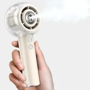 Misting Portable Handheld Fan, Powerful Turbo Motor, 6000mAh Rechargeable Battery, Personal Mini Fans with 4 Strong Wind, Cooling Gadgets for Travel, Camping, Beach, Outdoor, Gifts for Women Men-Ivor Misting Portable Handheld Fan, Powerful Turbo Motor, 6000mAh Rechargeable Battery, Personal Mini Fans with 4 Strong Wind, Cooling Gadgets for Travel, Camping, Beach, Outdoor, Gifts for Women Men-Ivor