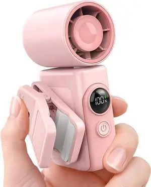 Hotsales Clip-On Portable Fan for Strollers, Handheld Turbo Fan for Travel | Small But Mighty Mini Fan, Detachable 360° Rotating Clip, LED Display, Rechargeable, Summer Outings, Gifts For Women And Me Hotsales Clip-On Portable Fan for Strollers, Handheld Turbo Fan for Travel | Small But Mighty Mini Fan, Detachable 360° Rotating Clip, LED Display, Rechargeable, Summer Outings, Gifts For Women And Me
