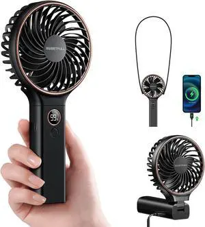 Mini Portable Fan - Rechargeable Handheld Fan, 3 Speeds Personal Hand Gifts for Travel Essentials, Lash, Makeup, Eyelash, Kids, Girls, Women - USB, Cute Design Black Mini Portable Fan - Rechargeable Handheld Fan, 3 Speeds Personal Hand Gifts for Travel Essentials, Lash, Makeup, Eyelash, Kids, Girls, Women - USB, Cute Design Black