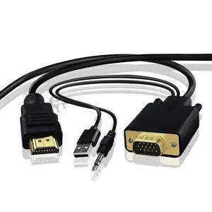 VGA HD 1080p Audio XLR Connector Braided PVC Sheath Power Cable 1.8m Computer Projector Adapter Cable VGA HD 1080p Audio XLR Connector Braided PVC Sheath Power Cable 1.8m Computer Projector Adapter Cable