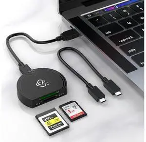 CFexpress Type B and SD UHS-II Dual-Slot Memory Card Reader,USB 3.2 Gen 2 Type B CFexpress Adapter Memory Card Reader with USB C to USB C/USB A Cable,Compatible with Windows/Mac/Linux/Android CFexpress Type B and SD UHS-II Dual-Slot Memory Card Reader,USB 3.2 Gen 2 Type B CFexpress Adapter Memory Card Reader with USB C to USB C/USB A Cable,Compatible with Windows/Mac/Linux/Android