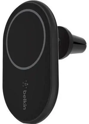 Belkin Magsafe Compatible Car Phone Magnetic Charging Mount, Air Vent Phone Holder And Charger For Iphone 13, 12, Pro, Pro Max, Mini (Power Supply Included) Belkin Magsafe Compatible Car Phone Magnetic Charging Mount, Air Vent Phone Holder And Charger For Iphone 13, 12, Pro, Pro Max, Mini (Power Supply Included)