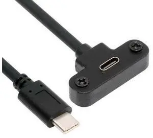 USB-C 480Mbps Type-C Male to Up Angled Female Extension Data Screw Locking Cable for Camera VR USB-C 480Mbps Type-C Male to Up Angled Female Extension Data Screw Locking Cable for Camera VR
