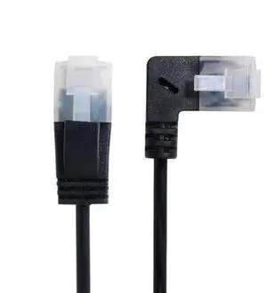 3.0M Ultra Slim Cat6 Ethernet Cable RJ45 Left Angled to Straight UTP Network Cable Patch Cord 90 Degree Cat6a Lan for Laptop Router TV BOX 3.0M Ultra Slim Cat6 Ethernet Cable RJ45 Left Angled to Straight UTP Network Cable Patch Cord 90 Degree Cat6a Lan for Laptop Router TV BOX