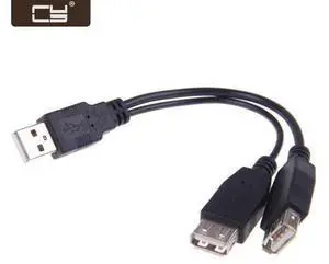 USB 2.0 A Male to Dual Data USB 2.0 A Female + Power Cable USB 2.0 A Female Extension Cable 20cm U2-236 USB 2.0 A Male to Dual Data USB 2.0 A Female + Power Cable USB 2.0 A Female Extension Cable 20cm U2-236