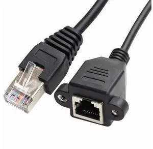 30cm 8P8C FTP STP UTP Cat 5e Male to Female Lan Ethernet Network Extension Cable with Panel Mount Holes 30cm 8P8C FTP STP UTP Cat 5e Male to Female Lan Ethernet Network Extension Cable with Panel Mount Holes