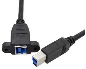 CYSM Super Speed USB 3.0 Back Panel Mount B Female To Male B Type Extension Cable 0.5m CYSM Super Speed USB 3.0 Back Panel Mount B Female To Male B Type Extension Cable 0.5m