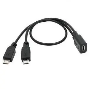 HKCY U2-110-BK Micro USB Female to 2 Micro USB Male Splitter extension charge cable for Galaxy S5 i9600 S4 I9500 Note2 N7100 S3 I9300 S2 9100 HKCY U2-110-BK Micro USB Female to 2 Micro USB Male Splitter extension charge cable for Galaxy S5 i9600 S4 I9500 Note2 N7100 S3 I9300 S2 9100