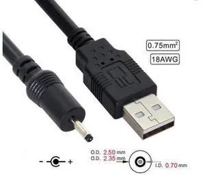 SM 18AWG 0.75mm*2 USB 2.0 A Type Male to DC 2.50mm 2.35mm 0.7mm Power Plug 5V Cable 100cm SM 18AWG 0.75mm*2 USB 2.0 A Type Male to DC 2.50mm 2.35mm 0.7mm Power Plug 5V Cable 100cm
