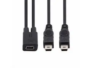Mini USB 2.0 Female DC 5V to Dual Mini USB 5Pin Male Splitter Extension Charge Cable Mini USB 2.0 Female DC 5V to Dual Mini USB 5Pin Male Splitter Extension Charge Cable