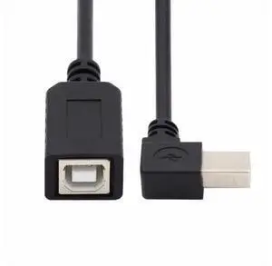 USB 2.0 B Type Male to Female Extension Cable Left Angled 90 Degree (20cm) for Printer Scanner Disk USB 2.0 B Type Male to Female Extension Cable Left Angled 90 Degree (20cm) for Printer Scanner Disk