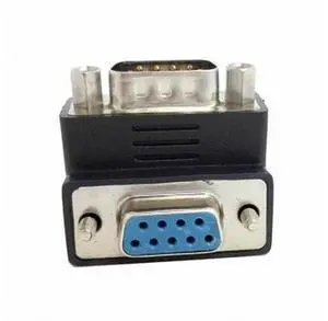 HKCY DB-016-DN D-Sub RS232 9Pin Male to Female Down Angled 90 Degree Extension Adapter HKCY DB-016-DN D-Sub RS232 9Pin Male to Female Down Angled 90 Degree Extension Adapter