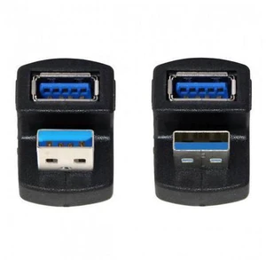 SM 1 Set Up & Down Angled USB 3.0 Adapter A Male to Female Extension 180 Degree 5Gbps
