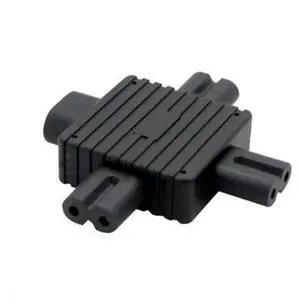 SM IEC 320 Figure 8 C8 Male to 3X Female C7 Splitter Power Adapter for Power Supply 1 in 3 out SM IEC 320 Figure 8 C8 Male to 3X Female C7 Splitter Power Adapter for Power Supply 1 in 3 out