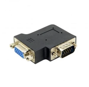 HKCY DB-002-LE Vertical Flat Left Angled 90 Degree VGA SVGA Male To Female extension Adapter
