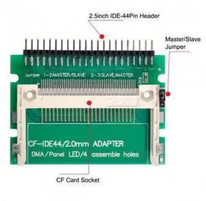 SM CF Compact Flash Merory Card to Laptop 2.5" 44 Pins Male IDE Hard Disk Drive HDD SSD Adapter SM CF Compact Flash Merory Card to Laptop 2.5" 44 Pins Male IDE Hard Disk Drive HDD SSD Adapter