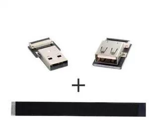 1.0M USB 2.0 Type-A Male to Female Extension Data Flat Slim FPC Cable for FPV & Disk & Scanner & Printer 1.0M USB 2.0 Type-A Male to Female Extension Data Flat Slim FPC Cable for FPV & Disk & Scanner & Printer
