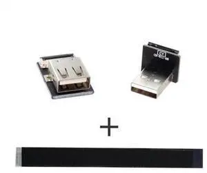 1.0M Down Angled USB 2.0 Type-A Male to Female Extension Data Flat Slim FPC Cable for FPV & Disk & Scanner & Printer 1.0M Down Angled USB 2.0 Type-A Male to Female Extension Data Flat Slim FPC Cable for FPV & Disk & Scanner & Printer