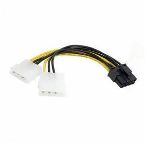 HKCY SA-137 Dual Molex 4pin IDE to 8 Pin PCI-E Power Lead Cable for Asus MSI VGA Video Graphic Card HKCY SA-137 Dual Molex 4pin IDE to 8 Pin PCI-E Power Lead Cable for Asus MSI VGA Video Graphic Card