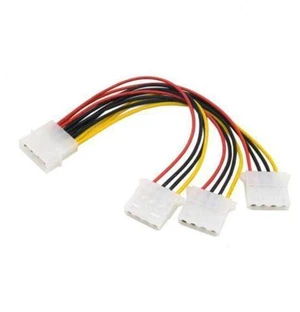 HKCY SA-086 IDE 4 Pin Male to 3 IDE Female Y Type Splitter Power supply Extension Cable 10cm for Hard Disk HKCY SA-086 IDE 4 Pin Male to 3 IDE Female Y Type Splitter Power supply Extension Cable 10cm for Hard Disk