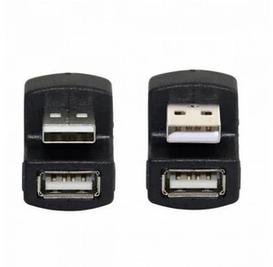 1 Set Up Down Angled USB 2.0 Adapter A Male to Female Extension 180 Degree Black 1 Set Up Down Angled USB 2.0 Adapter A Male to Female Extension 180 Degree Black