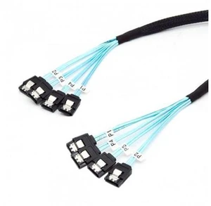 HKCY SF-009 Internal SAS 4 SATA Host to 4 SATA 7pin Target Hard Disk 6Gbps Data Server Raid Cable 50cm HKCY SF-009 Internal SAS 4 SATA Host to 4 SATA 7pin Target Hard Disk 6Gbps Data Server Raid Cable 50cm