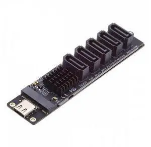 10Gbps USB-C Type-C to NGFF Key B+M SATA 6Gbps 5 Ports Adapter Converter PM Port Multiplier Selector JMB575 JMS580 10Gbps USB-C Type-C to NGFF Key B+M SATA 6Gbps 5 Ports Adapter Converter PM Port Multiplier Selector JMB575 JMS580