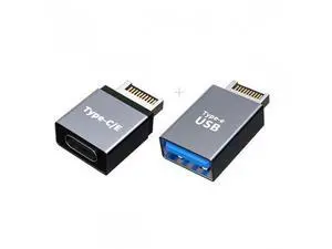 HKCY UC-010 2pcs USB 3.1 Front Panel Header Male Type-E to Type-AType-C USB-C Motherboard Extension Data Adapter HKCY UC-010 2pcs USB 3.1 Front Panel Header Male Type-E to Type-AType-C USB-C Motherboard Extension Data Adapter