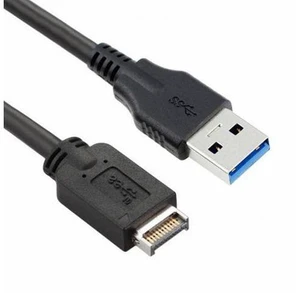 Type-E USB 3.1 Front Panel Header Host to USB 3.0 Type-A Male Device Extension Data Cable (50cm) Type-E USB 3.1 Front Panel Header Host to USB 3.0 Type-A Male Device Extension Data Cable (50cm)