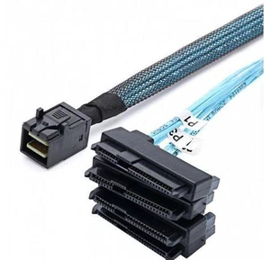 HKCY SF-012 Internal Mini SAS SFF-8643 Host to 4 SAS 29Pin SFF-8482 Target Disk 6Gbps Data Server Raid Cable HKCY SF-012 Internal Mini SAS SFF-8643 Host to 4 SAS 29Pin SFF-8482 Target Disk 6Gbps Data Server Raid Cable