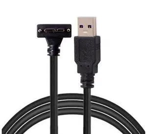 3.0M 90 Degree Up Angled Micro USB Screw Mount to 3.0 Data Cable for Industrial Camera 3.0M 90 Degree Up Angled Micro USB Screw Mount to 3.0 Data Cable for Industrial Camera