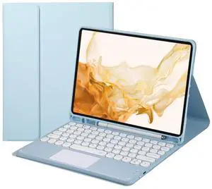 Touch Keyboard Case for Samsung Galaxy Tab S8 Plus 2022/S7 FE 2021/S7 Plus 2020 12.4 Inch, with Pencil Holder - Magnetically Detachable Touch Bluetooth Keyboard (Blue) Touch Keyboard Case for Samsung Galaxy Tab S8 Plus 2022/S7 FE 2021/S7 Plus 2020 12.4 Inch, with Pencil Holder - Magnetically Detachable Touch Bluetooth Keyboard (Blue)