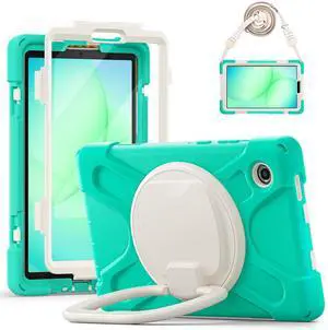 Rugged Silicone Case with Handle Grip, 360° Kickstand, Strap & S Pen Holder for Samsung Galaxy Tab A11 8.7" (2025) / Tab A9 8.7" (2023), Mint Green Rugged Silicone Case with Handle Grip, 360° Kickstand, Strap & S Pen Holder for Samsung Galaxy Tab A11 8.7" (2025) / Tab A9 8.7" (2023), Mint Green