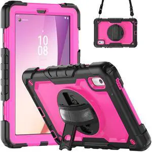 Heavy Duty Shockproof Case with Screen Protector, 360° Rotating Stand, Hand & Shoulder Strap for Tab M9 9.0" (TB-310FU, 2023)RosePC Heavy Duty Shockproof Case with Screen Protector, 360° Rotating Stand, Hand & Shoulder Strap for Tab M9 9.0" (TB-310FU, 2023)RosePC