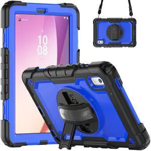 Heavy Duty Shockproof Case with Screen Protector, 360° Rotating Stand, Hand & Shoulder Strap for Tab M9 9.0" (TB-310FU, 2023)BluePC Heavy Duty Shockproof Case with Screen Protector, 360° Rotating Stand, Hand & Shoulder Strap for Tab M9 9.0" (TB-310FU, 2023)BluePC