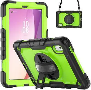 Heavy Duty Shockproof Case with Screen Protector, 360° Rotating Stand, Hand & Shoulder Strap for Tab M9 9.0" (TB-310FU, 2023)GreenPC Heavy Duty Shockproof Case with Screen Protector, 360° Rotating Stand, Hand & Shoulder Strap for Tab M9 9.0" (TB-310FU, 2023)GreenPC